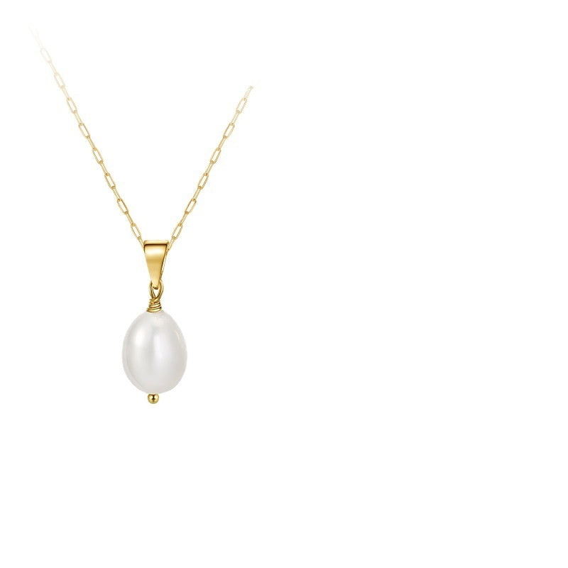 Perle d'eau douce naturelle ovale baroque