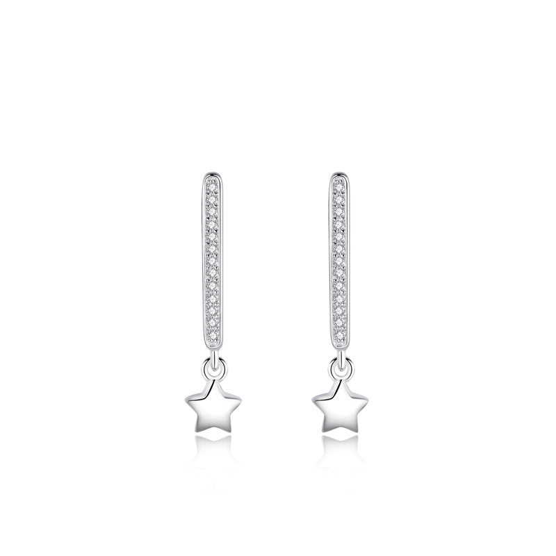 Boucles d'oreilles en strass créatives minimalistes de style coréen pour femmes