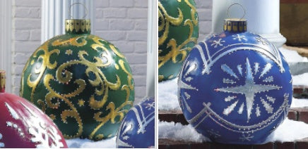 Boules de noël décorations d'arbre de noël, jouets gonflables d'ambiance extérieure pour la maison, boule cadeau de noël
