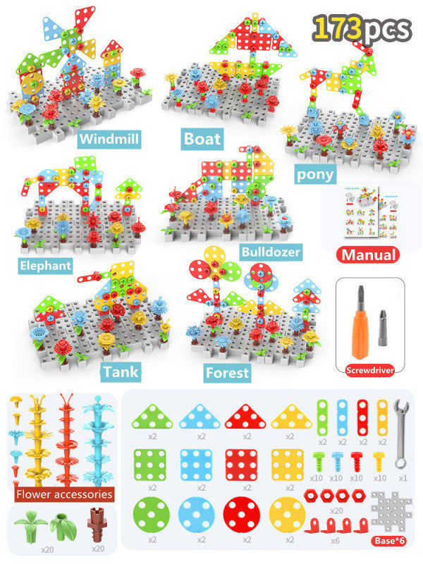 Tournevis pour enfants, jouet, perceuse électrique, assemblage et démontage pratiques, boîte à outils, Puzzle pour bébé