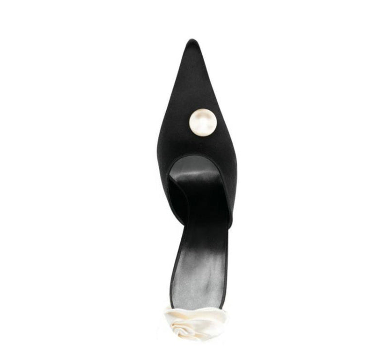 Talons hauts pointus en perles pour femmes