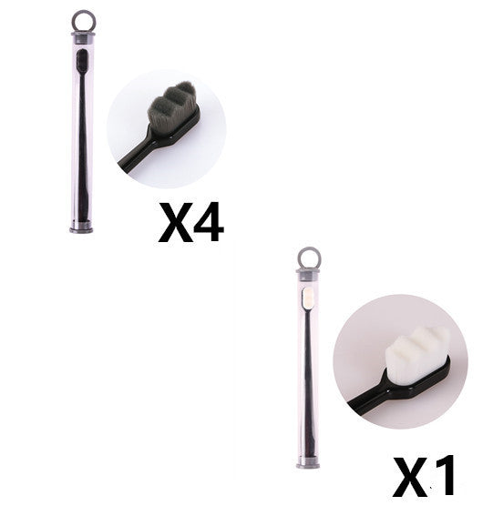 Brosse à dents Ultra-fine, poils Super doux, nettoyage en profondeur, Portable, outils de soins bucco-dentaires, nettoyage buccal, voyage