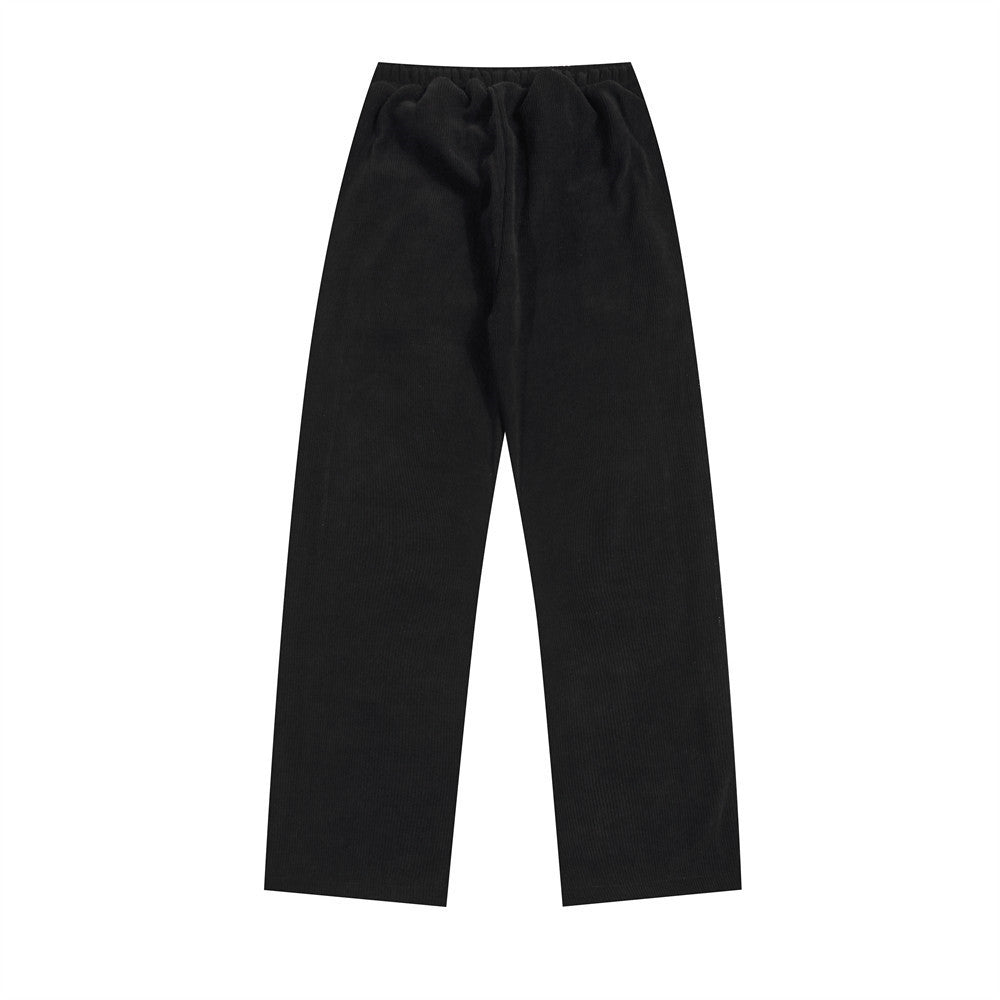 Solid Color With Fur Casual Pants Men