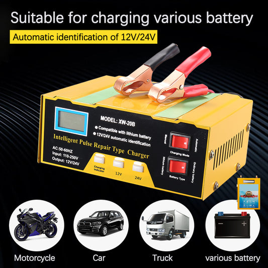Car Battery Charger 12v24v Pure Copper Intelligent Pulse Repair