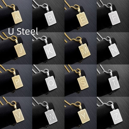 Women's Letter Fashion Stainless Steel Pendant Necklace