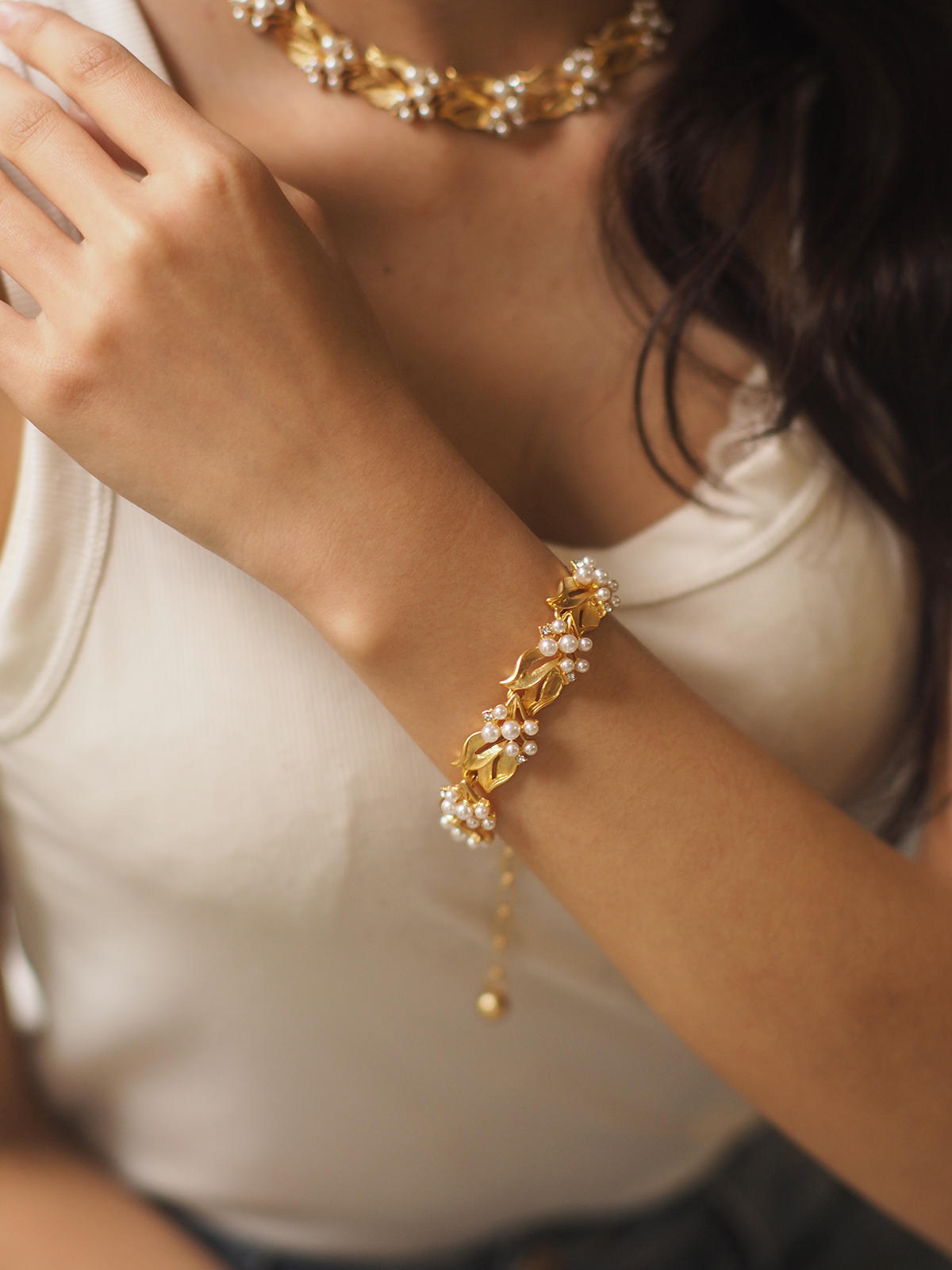 Bracelet français en perles de la série Jin Gui