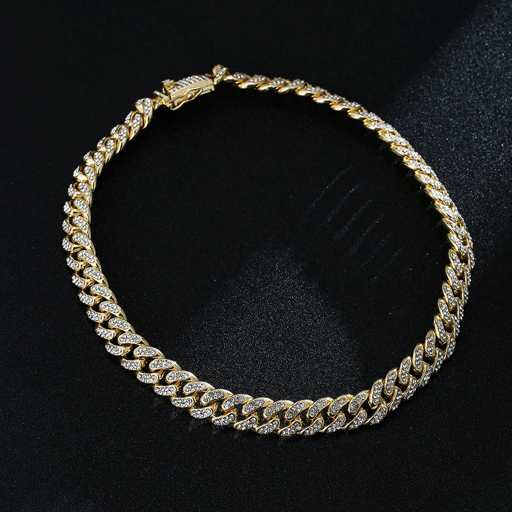 Full Diamond Inlaid Full Diamond Necklace Hipster