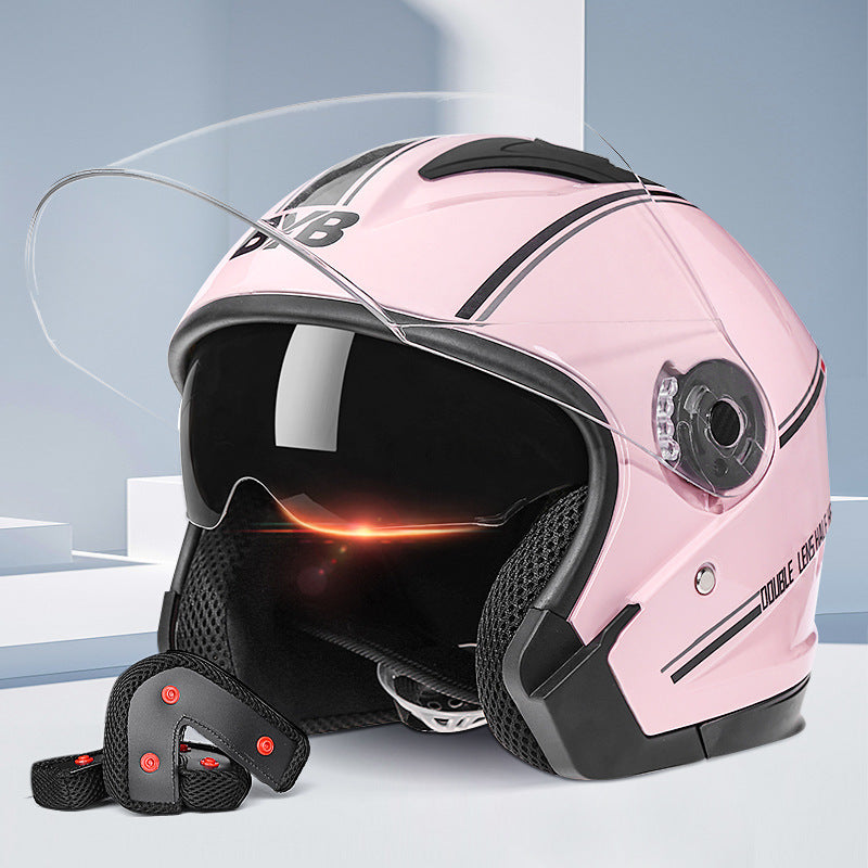 Casque simple à double lentille pour vélo électrique