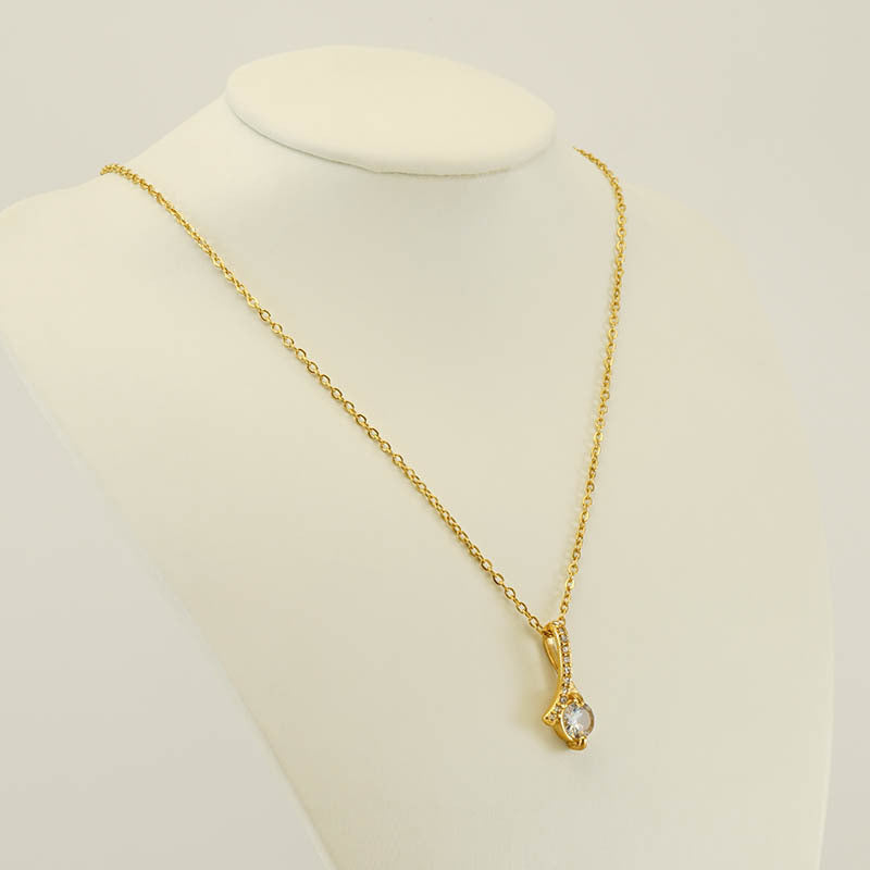Collier en strass raffiné en acier inoxydable, Design européen et américain d'intérêt particulier