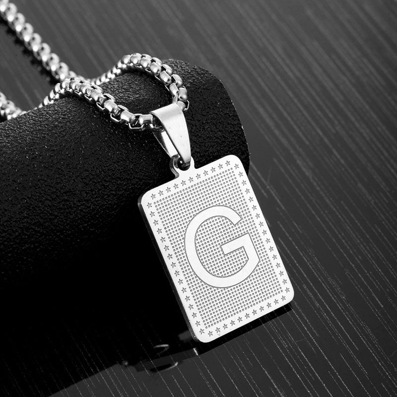 Women's Letter Fashion Stainless Steel Pendant Necklace