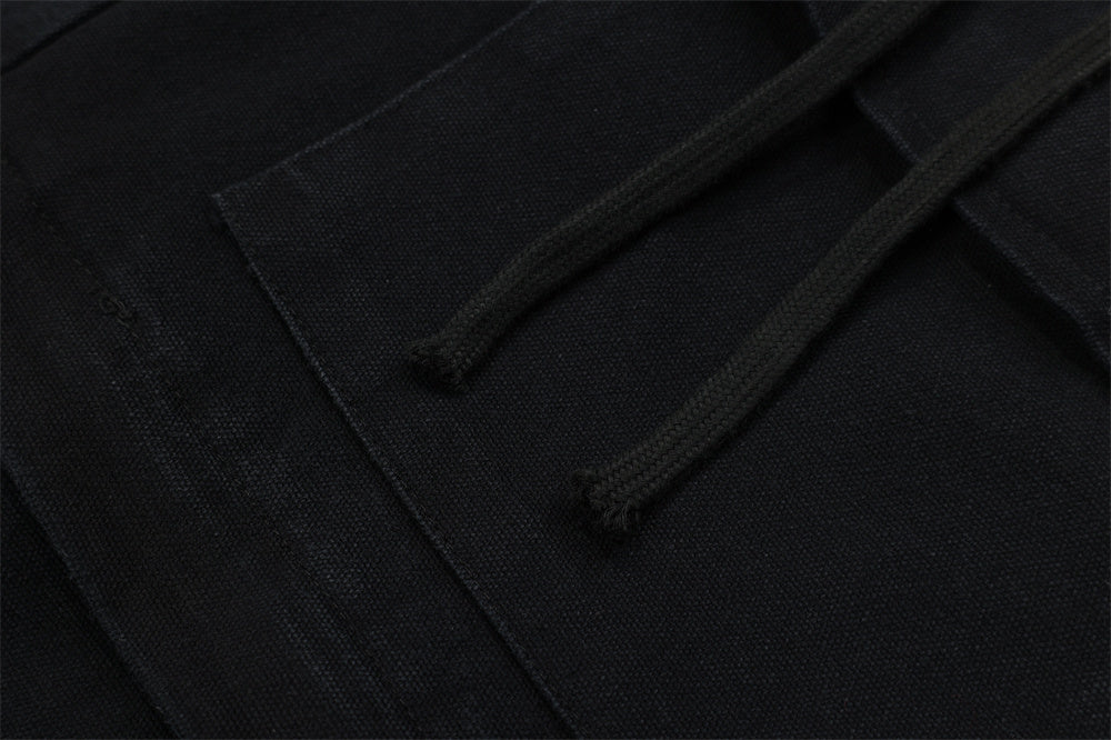 Mechanical Style Washed And Worn Overalls Men