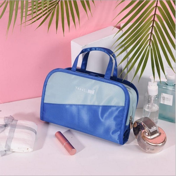 Sac de rangement cosmétique simple de grande capacité assorti aux couleurs