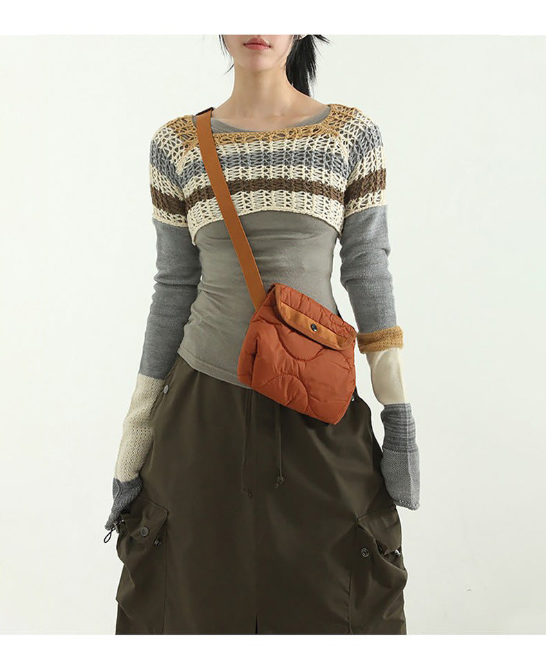 Sac à bandoulière en losange en Nylon de Style coréen décontracté