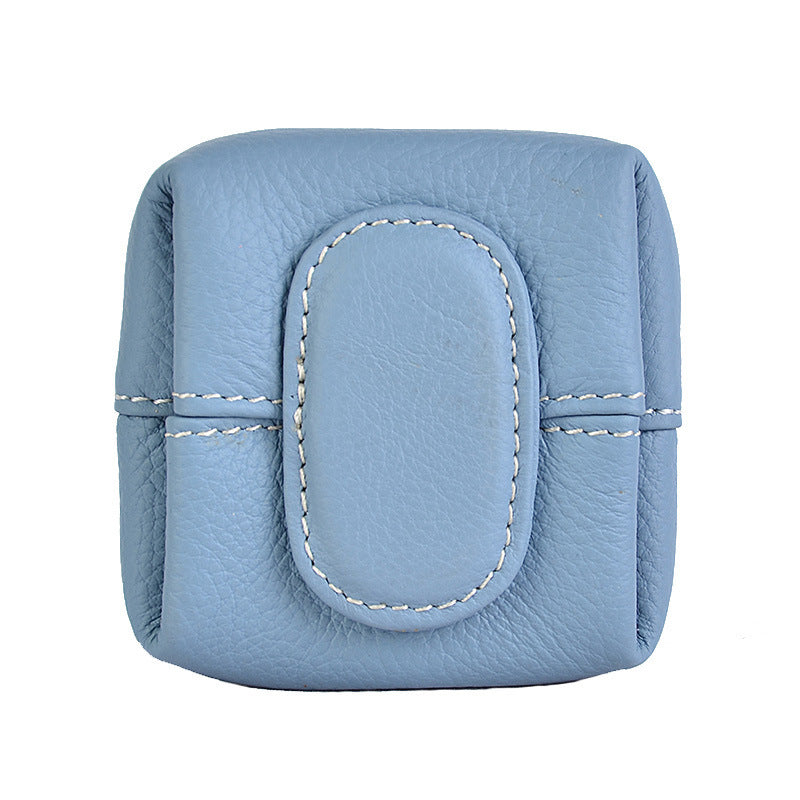 Porte-Monnaie Femme Boucle Première Couche en Cuir de Vachette Porte-Monnaie Porte-clés Sac de Transport