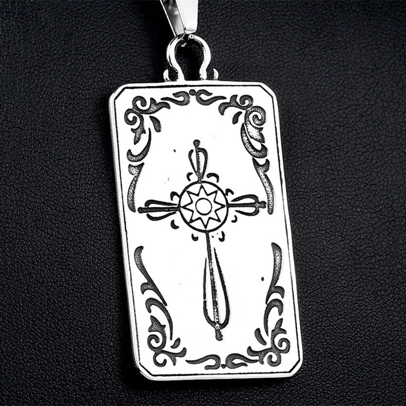 Men's Fashion Personality Retro Stainless Steel Pendant Necklace