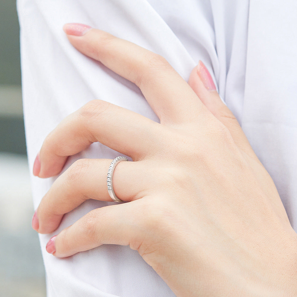 Bague en argent 925 sertie de diamants Fashion Lady