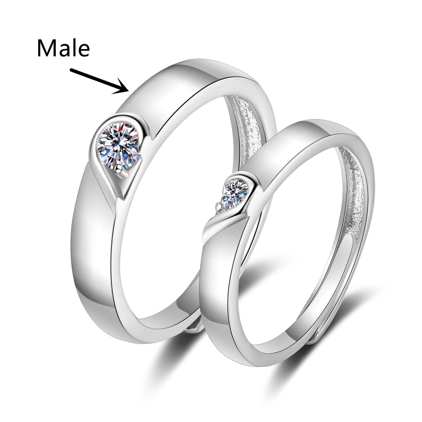 Bague de confession de couple, amour, gros diamant, poupée, boîte à bagues en peluche