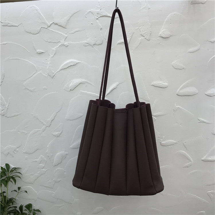 Sac à main littéraire simple plissé série Color