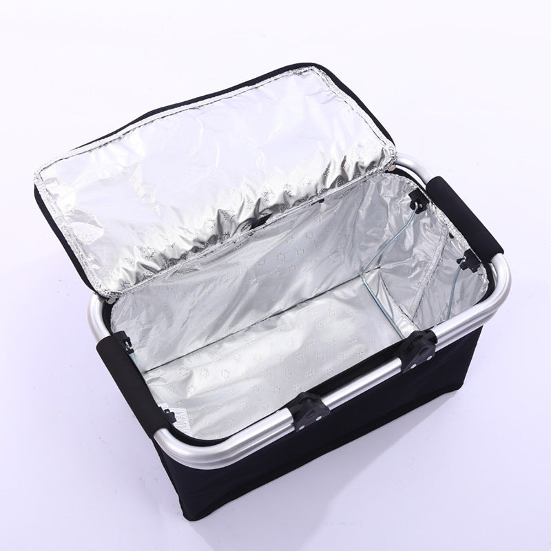 Bolsa de cesta de almacenamiento con aislamiento, plegable, grande, para Picnic, Camping, 30L
