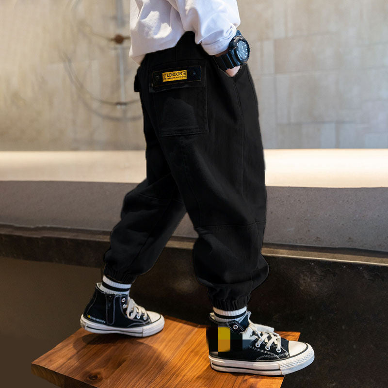 Salopette-pantalon pour garçons, chaussures pour enfants moyens et plus âgés