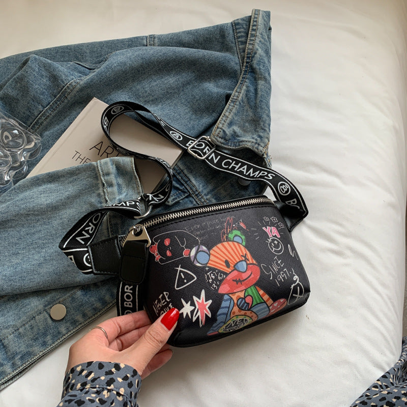 Sac Disco décontracté, petit sac à dos avec graffitis peints