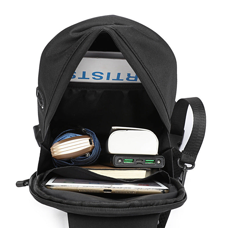 Bolso bandolera de color liso con hombro para hombre