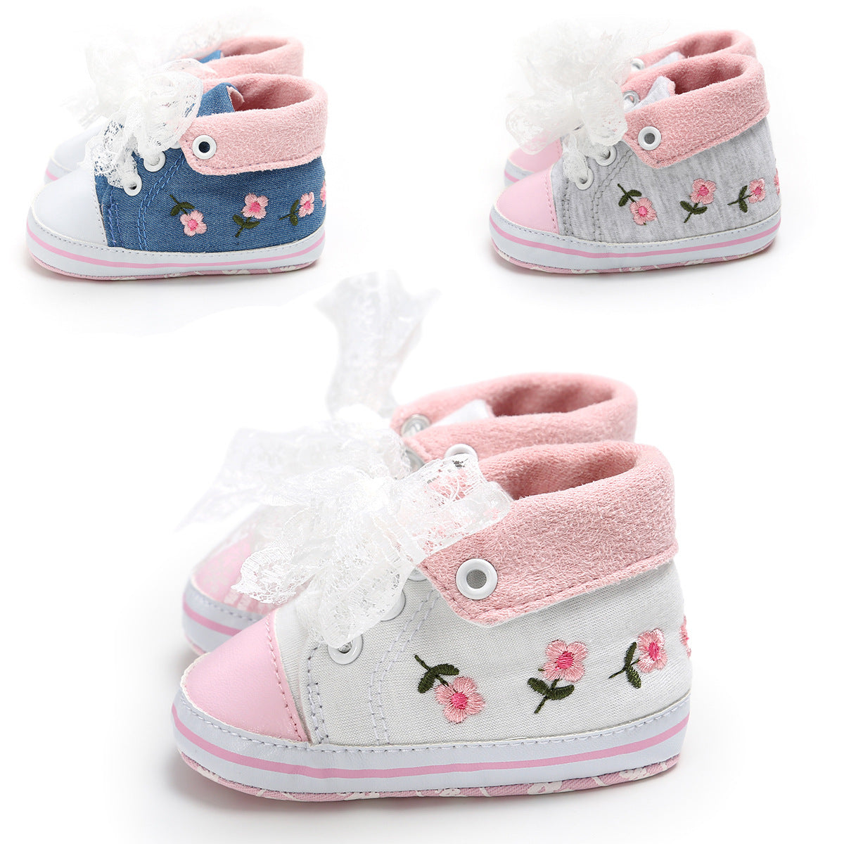 Aidez les chaussures de princesse brodées pour bébé