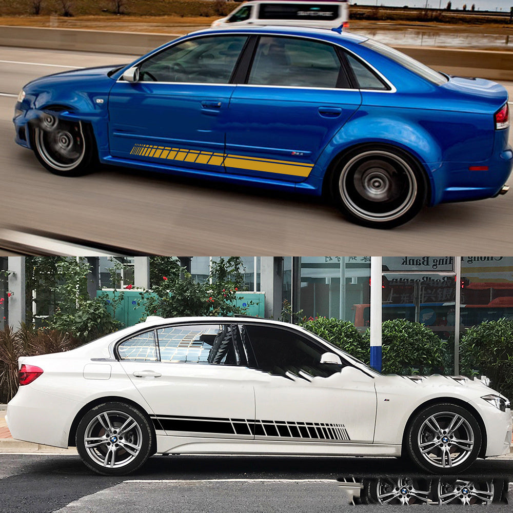 Autocollant de carrosserie de voiture résistant aux rayures pour équipement arrière modifié, autocollants spéciaux 3D noirs, autocollants rayés de décoration de voiture