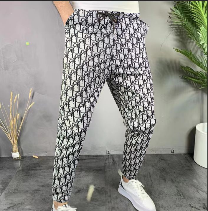 Pantalones con estampado de cuadros de moda para hombre