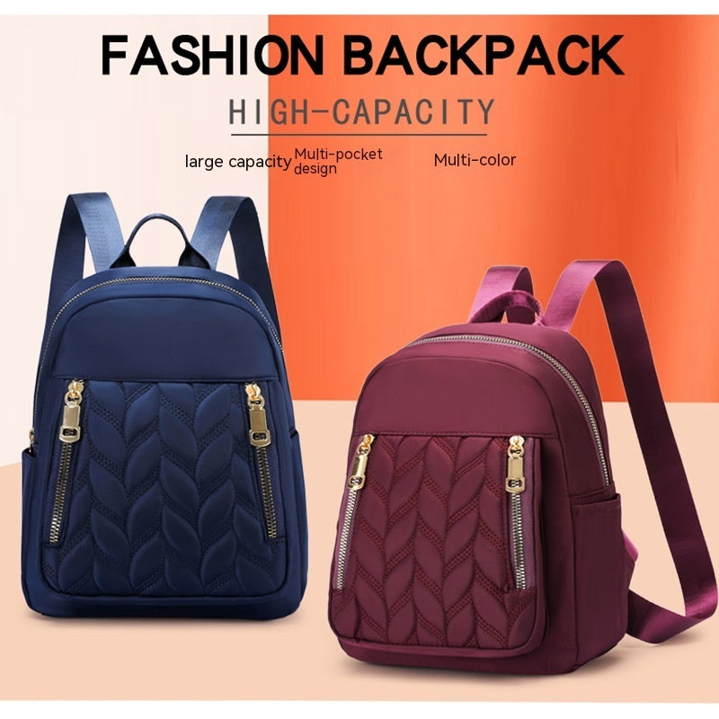 Mode femmes sac à dos Simple losange tendance couleur unie