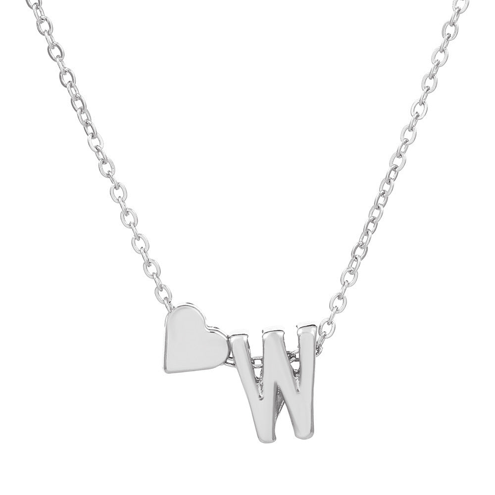 European And American Fashion Love 26 English Letter Simplicity Necklace