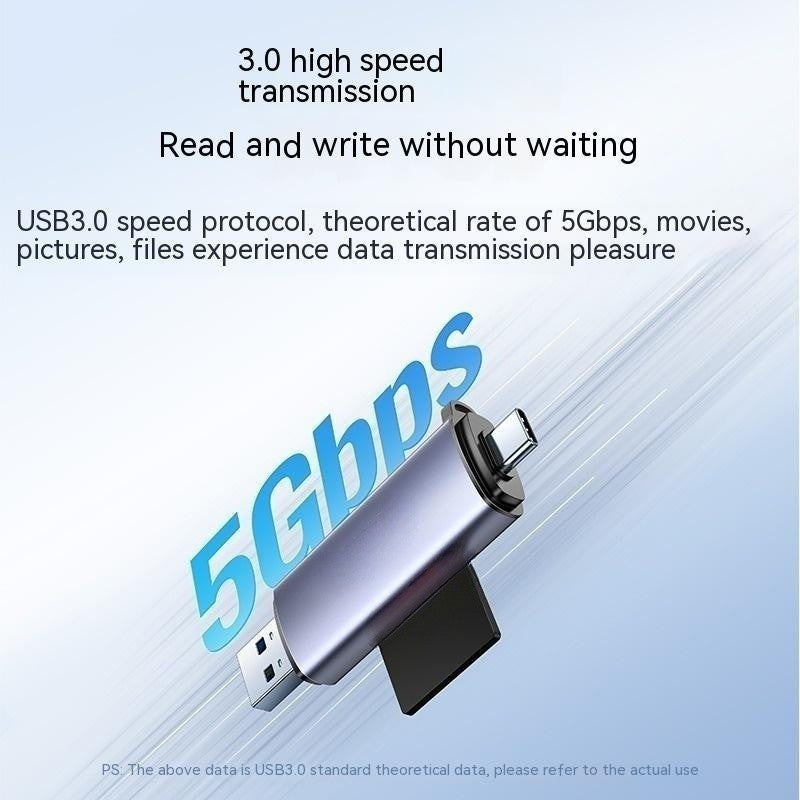 Multifunción en un lector de tarjetas de computadora Tf tipo c de conversión de tarjeta de memoria Sd grande