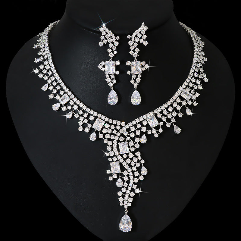 Costume de bijoux de mariée en zircon de style exotique