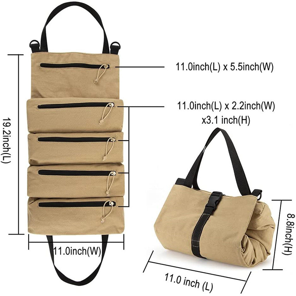Rollo de herramientas Super Roll, bolsa de herramientas enrollable multiusos, rollo de llaves