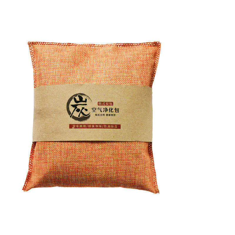 Car 500g Burlap Large Bamboo Charcoal Bag Car Deodorant