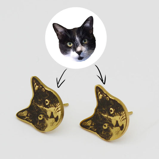 Boucles d'oreilles personnalisées chat chiot mignon