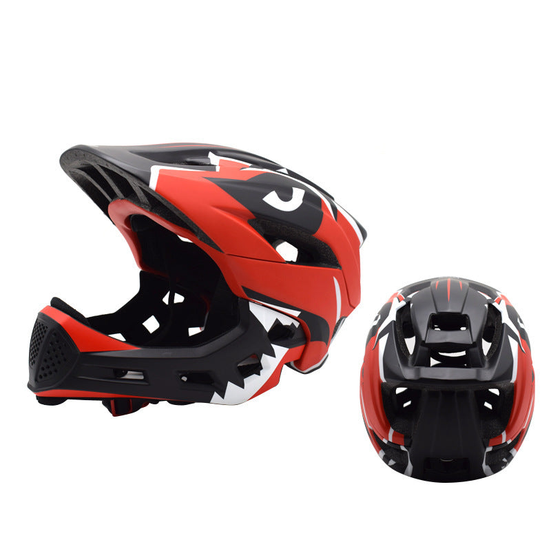 Casco de bicicleta de equilibrio para niños, equipo de protección deportiva para montar en bicicleta, casco de cara completa para patinete deslizante