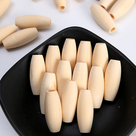 Ornament Accessories Oval Wooden Bead Beaded Pendant Necklace Ornament Children's Toys