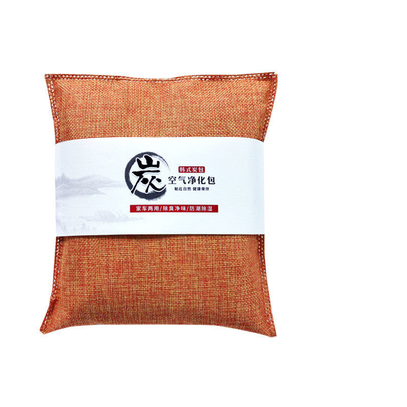 Car 500g Burlap Large Bamboo Charcoal Bag Car Deodorant