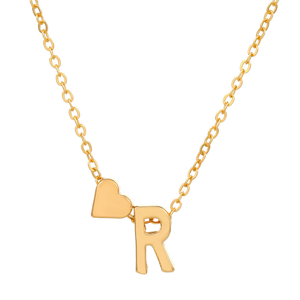 European And American Fashion Love 26 English Letter Simplicity Necklace
