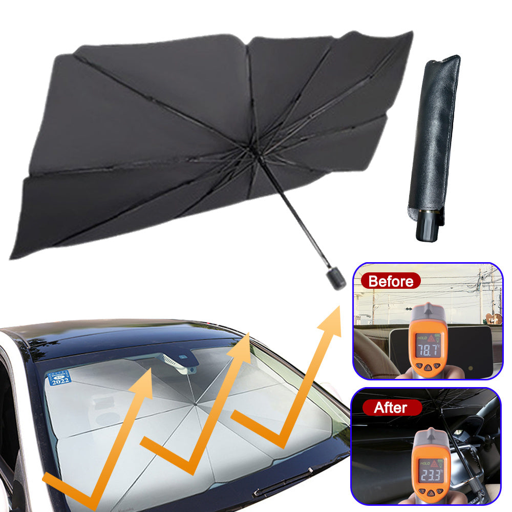 Pare-soleil pliable pour pare-brise de voiture, Protection UV, isolation thermique, Parasol, couverture de fenêtre avant automatique, Protection intérieure, Gadgets d'été