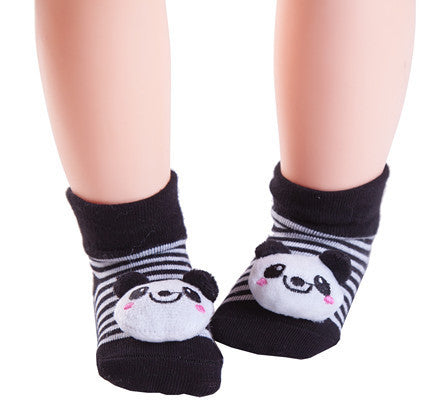 Chaussettes tridimensionnelles pour bébé, poupée animale mignonne
