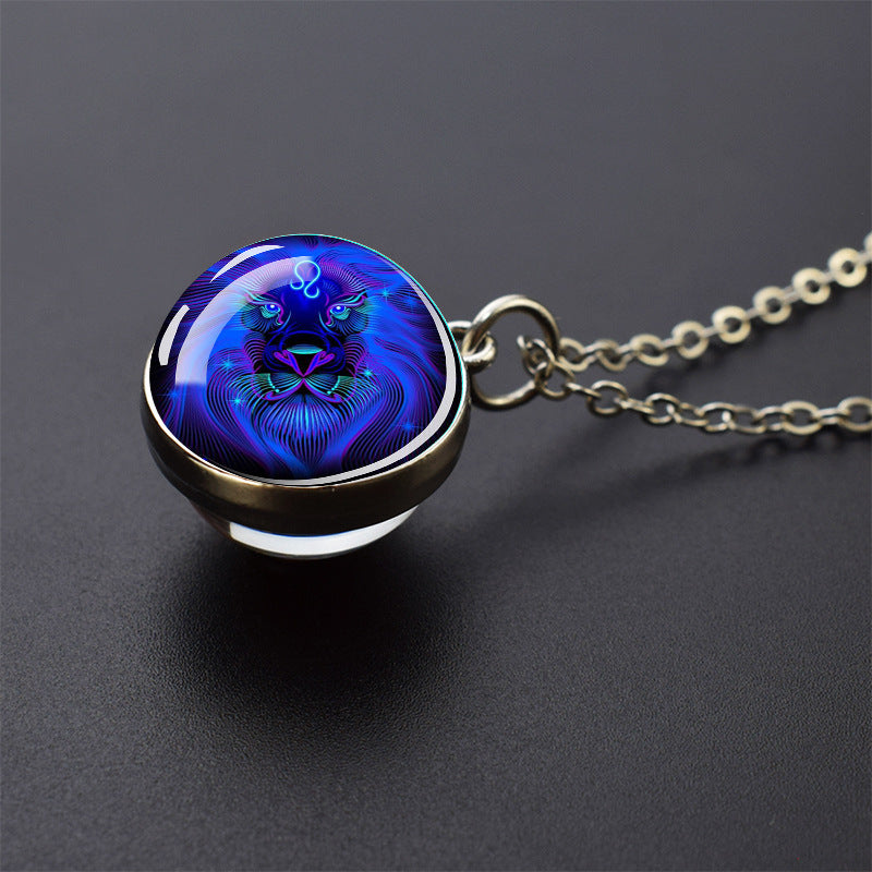 Collar Luminoso De 12 Constelaciones 20mm Plata Creativo