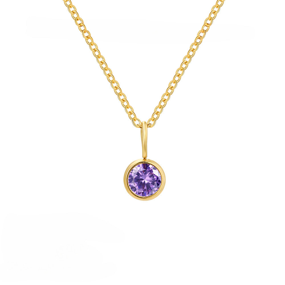 Collier de pierre de naissance d'élément de personnalité de mode