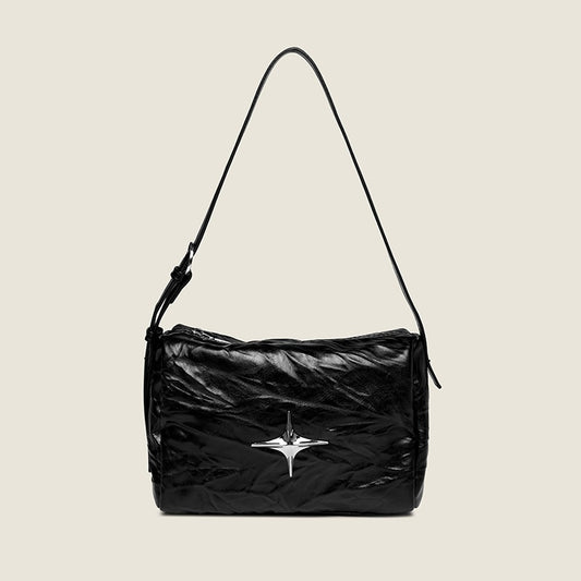 Boston Large Capacity Pillow Bag Pleated All-match Shoulder Bag