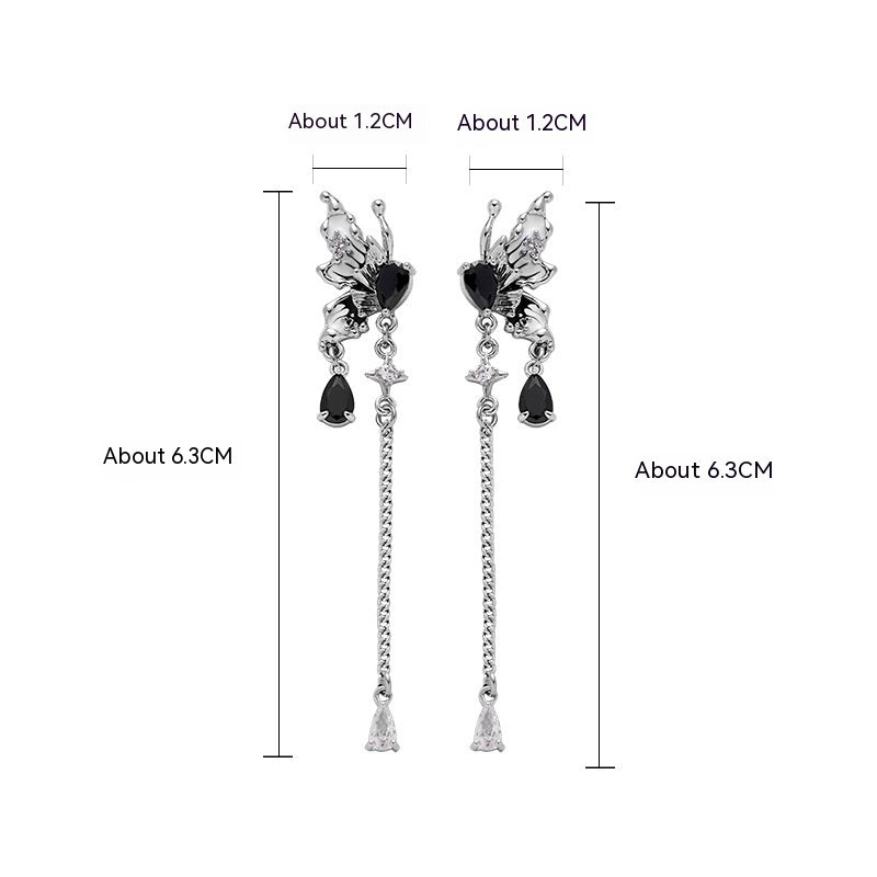 Original Ink Butterfly Earrings Female High Sense