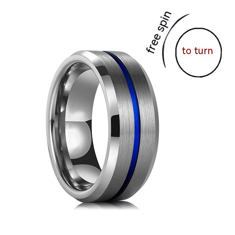 Fashion Personalized Bilateral Frosted Ring