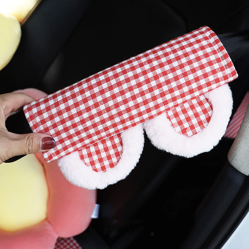 Cojín de asiento de coche Four Seasons a cuadros de lino