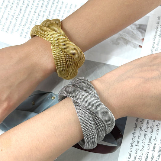 Bracelet double à enroulement en métal