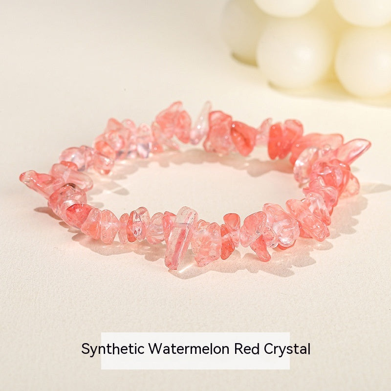 Natural Crystal Gravel Agate Aventurine Irregular Bracelet
